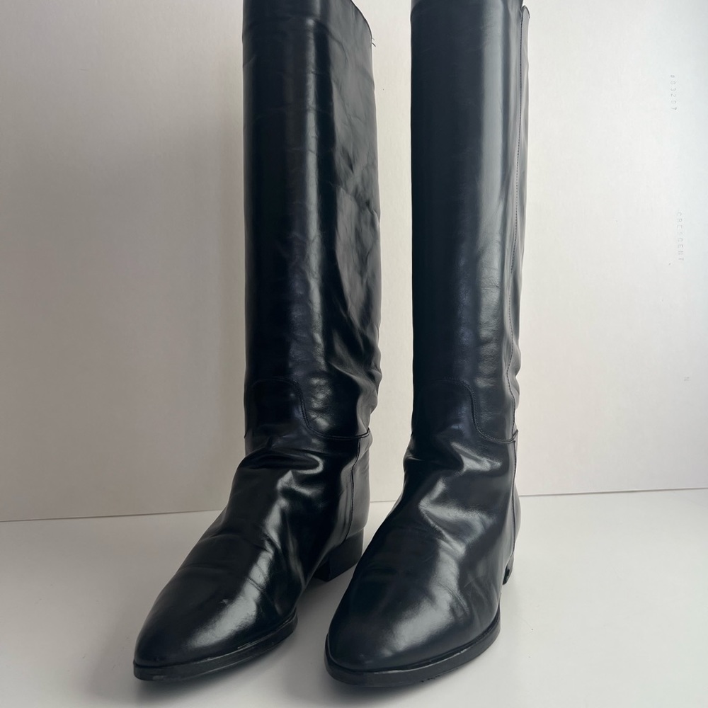 Vintage Charles David 'Roberta' Black Leather boots